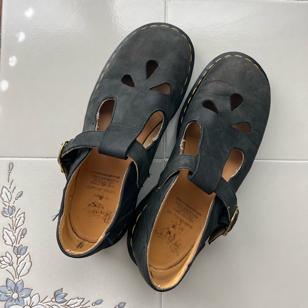 Dr. Martens Black Mary Jane Shoes - Picture 2 of 7